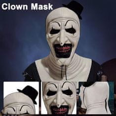 Nikcorp Strašna lateksna maska za cijelu glavu Sunshine smile Terrifier klaun kostim s pokretnom vilicom, realistična lubanja za Halloween, karneval i foto sesije