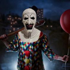 Nikcorp Strašna lateksna maska za cijelu glavu Sunshine smile Terrifier klaun kostim s pokretnom vilicom, realistična lubanja za Halloween, karneval i foto sesije