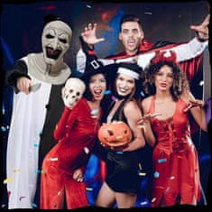 Nikcorp Strašna lateksna maska za cijelu glavu Sunshine smile Terrifier klaun kostim s pokretnom vilicom, realistična lubanja za Halloween, karneval i foto sesije