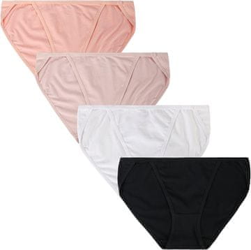 Nikcorp Ženske gaćice SHEKINI set 4 kom pamuk bikini hipster niskog struka udobne klasične, bez etiketa elastičan pojas S