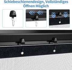 Nikcorp Magnetna komarnica Fillis za garažna i klizna vrata s tračnicom gornje klizanje, mreža od staklenih vlakana 496 x 218 cm, podesivo 1-2 cm