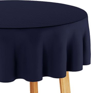 Nikcorp Stolnjak Moderan ovalni Elegantna tamnoplava vodootporan protiv mrlja žakardna tkanina 120x160 cm za blagovaonicu kuhinju vrt terasu brzo sušenje