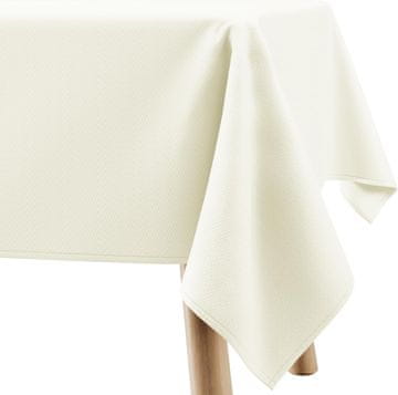 Nikcorp Stolnjak Moderno Otporan na mrlje žakard vodootporan za stol 140x200 cm elegantan bež cik-cak geometrijski uzorak za blagovaonicu i vrt brzosušenje