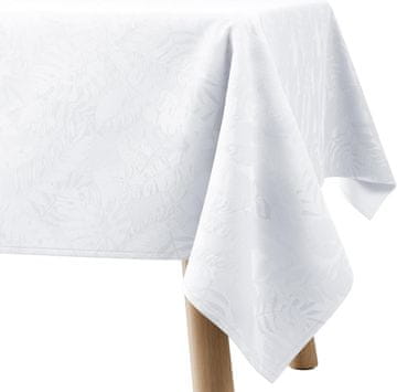 Nikcorp Stolnjak žakardni Eris Moderan vodootporan otporan na mrlje 140x240 cm elegantno bijeli, za blagovaonicu kuhinju vrt terasu