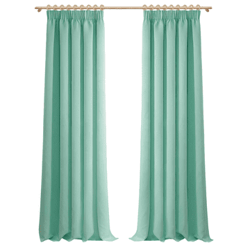 Nikcorp Zatamnjene zavjese MRTREES zatamnjivanje 2 kom dimenzije 140x245 cm zelena mente poliester 220 g/m² mat 75–85% privatnost tunel za šipku pletene kukice 30°C