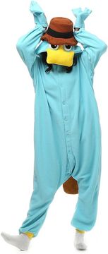 Nikcorp Pižama Kigurumi Onesie Pepe Dziobak shelovely cosplay kombinezon unisex, 100% shaker tkanina antistatička prozračna, cjelogodišnji za zimu proljeće jesen 146-159 cm