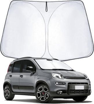Nikcorp Zaštitna navlaka od sunca WEIPIN za prednje vjetrobransko staklo FIAT Panda 2021-2025 City Life Sport Cross, višeslojna aluminijska reflektivna folija i najlon, UV zaštita i hlađenje unutrašnjosti
