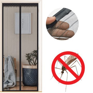 Nikcorp Magnetna mušica WENT za balkonska i terasna vrata bez bušenja 105x205 cm, zaštita od insekata komaraca muha osa, samoljepljiva čičak traka ili pribadače, mreža za vrata do 101x201 cm