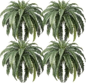 Nikcorp Umjetna boston-ska paprat VeriNatural VN141 set 4 kom 120x80 cm, visina 122 cm, UV otporna dekorativna biljna grančice PE i svila za interijer i eksterijer