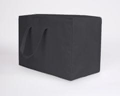Nikcorp Set 3 organizera ispod kreveta Eco Home Store Oxford torbe za posteljinu i odjeću 60x40x30 cm sklopive crne, torbe s patentnim zatvaračem, podstava od plastične tkanine