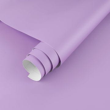 Nikcorp Samoljepljiva zidna tapeta ReWallpaper vinilna obloga 40 cm x 7 m mat ljubičasta PVC folija vodootporna za kuhinju kupaonicu i namještaj