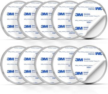 Nikcorp Magnetni nosač za detektore dima Putogesafe set 10 kom, promjer baze 70 mm, montaža bez bušenja, 3M samoljepljiva traka, neodim magneti, do 500 g