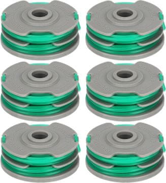Nikcorp Kolut s niti za trimer FLY061 dvostruka nit kopolimerni 2 mm 6 m Automatic Feed spiralni rezanje učinkovitost za travnjak Contour 600HD 580E 650E Power Trim 600HD CTHD26 1 kom