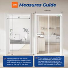 Nikcorp Magnetska moskitiera za balkonska vrata Screen Door 115 x 210 cm, bijela, protiv insekata, poliester, donji utezi i pričvrsne trake