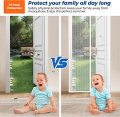Nikcorp Magnetska moskitiera za balkonska vrata Screen Door 115 x 210 cm, bijela, protiv insekata, poliester, donji utezi i pričvrsne trake