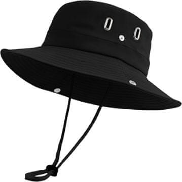 Nikcorp Turistički šešir Produkt Premium Boonie šešir za ribolov široki obod UPF50+ prozračan ventilacija metalne rupice mrežasta podstava podesiva vezica i remen ispod brade crni L