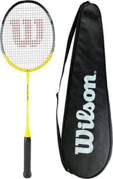 Wilson Reketa za badminton Wilson Recon 90 Hot Melt Graphite elastični flex okvir napadačka igra s punom zaštitnom torbicom grafitna