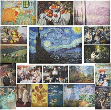 Nikcorp Umjetnički plakati komplet 20 kom Impresionizam reprodukcije Monet Van Gogh Klimt mat 33 x 48.3 cm 200 GSM jednolični tisak bez okvira