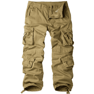 Nikcorp Muške cargo hlače Siyecaoo model 34 relaxed fit 8 džepova prozračan pamuk elastan bež (Sand/Khaki) 95% pamuk 5% elastan