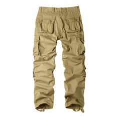 Nikcorp Muške cargo hlače Siyecaoo model 34 relaxed fit 8 džepova prozračan pamuk elastan bež (Sand/Khaki) 95% pamuk 5% elastan