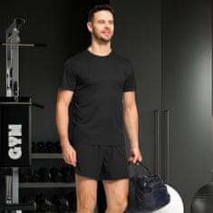 Nikcorp Muške sportske majice za trening set 3 kom 3XL, brzo sušeće, prozračan tehnički poliester, kratki rukav, regular fit, crna zelena tamnoplava