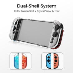 Nikcorp Zaštitni set za Nintendo Switch 2 futrola PC kućište staklo 9H oleofobni premaz vodootporna PU tkanina EVA protuklizna podstava 4 navlake joystick 10 utora za igre crno