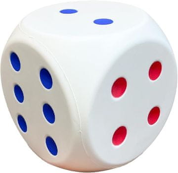 Nikcorp Velika obrazovna pjenasta kocka za igre i učenje PU 15 cm 15x15x15 bijela, matematika, vjerojatnost, društvene igre, opuštanje od stresa