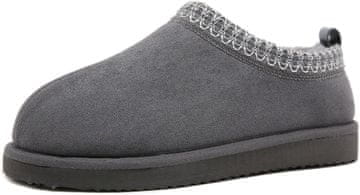Nikcorp Unisex tople papuče mules Proklizne tople s pliš podstavom udobne zimske cipele za dom i van svakodnevno Siva EU 42