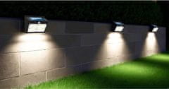 Nikcorp Vanjska solarna svjetiljka 180 LED set 2 kom 2000 lm senzor pokreta IP65 hladno bijela 6000K, bežični reflektori za vrt garažu prilaz, 3 načina rada