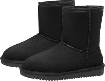 Nikcorp Ženske snježne čizme OutPro Zimske slip-on čizme s toplom krznenom podstavom, protuklizni EVA potplat, veganski antilop, crne 38
