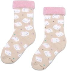 ZOOKSY Dječje pamučne čarape set od 2 para šarene unisex 30-35 smeđa ružičasta elastična konstrukcija udobno za školu vrtić
