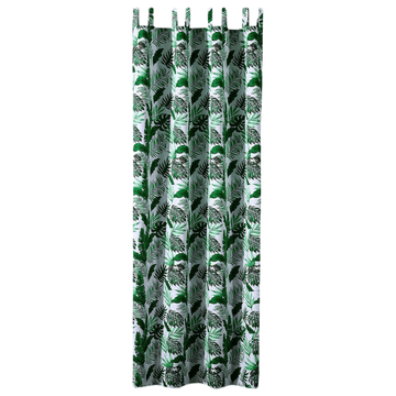 Nikcorp Vrtna vodootporna zavjesa tropski listovi 132x275 cm 100% poliester UV zaštita otpornost na vjetar, kopče za montažu zelena