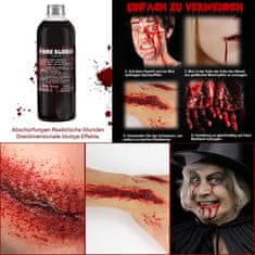 Nikcorp Halloween horror kostim set SeunKieer maska 22 x 33 cm umjetna krv na bazi ulja kuhinjski nož zavoji pregača tetovaže One Size