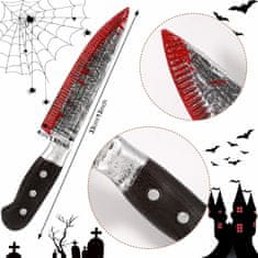 Nikcorp Halloween horror kostim set SeunKieer maska 22 x 33 cm umjetna krv na bazi ulja kuhinjski nož zavoji pregača tetovaže One Size