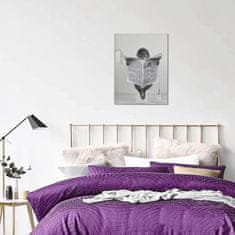 Nikcorp Slika na platnu bez okvira 50x70 cm umjetničko platno smiješni majmun koji čita novine kupaonica spavaća soba dnevni boravak ured moderna dekoracija zid bijeli
