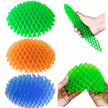 Nikcorp Igračka protiv stresa Fidget Worm set 3 komada osjetilni kukac elastična masa glatka površina šareni za djecu i odrasle