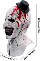 Nikcorp Maska za klaun WEQNGIU užasa Killer Horror realistični cosplay, lateks, obujam glave 56-62 cm, bijela, za Halloween i tematske zabave