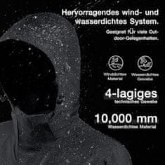 Nikcorp Muška zimska skijaška jakna crna S vodootporna otporna na vjetar toplinski obložena mekani polar odvojiva kapuljača 4 džepa trekking snowboarding svakodnevna uporaba