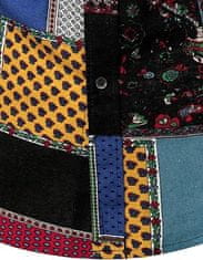 Nikcorp Muška košulja dugih rukava LucMatton Slim Fit afrički etno uzorak crno-zelena, 98% pamuk 2% lan, klasični ovratnik i kopčanje na gumbe XXL