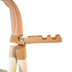 Nikcorp 3-stupanjske sklopive ljestve za kućnu upotrebu Bež ugljični čelik s ručkom za alat 150 kg, 3 kom široki protuklizni stupnjevi, dim 102 x 44,5 x 59 cm (sklopljene 102 x 44,5 x 5 cm), 3,6 kg