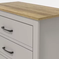 Nikcorp Komoda Galano Moderna 4 ladice siva ploča u boji drveta, iverica s laminiranom završnom obradom 79x95x39,5 cm