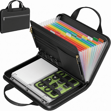 HOME & MARKER® Vatrootporna i vodootporna mapa za dokumente, organizator s pretincima, sigurna pohrana papira i USB uređaja | FIROSAFE