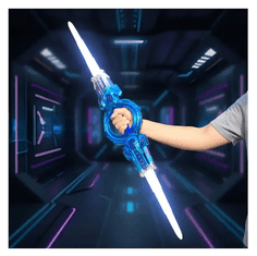 JOJOY® 360° rotirajući LED svjetlosni mač, USB-C punjenje, šareni svjetlosni efekti, ergonomska drška za cosplay | SPINSWORD