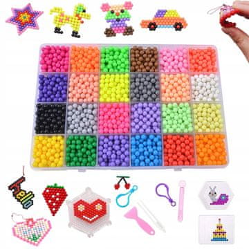 BOS Aquabeads početnički set vodenih perli, 3600 komada, šabloni, alati