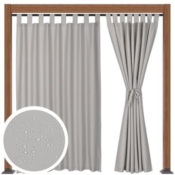 VODOOTPORNE VRTNE ZAVJESE ZA TERASU 155x250 svijetlo sive