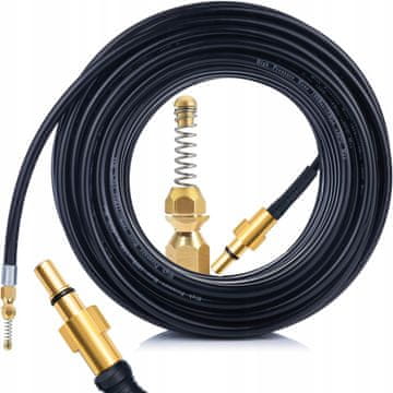 Rosfix Crijevo za kanalizaciju 10 m | Black&Decker / Bosch (novi tip) / MacAllister / Stanley / Michelin | Mlaznica s oprugom od mesinga | 60°C |