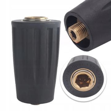 Rosfix QuickConnect Black KEW D12 1/4M - utičnica za brzi spoj za perilicu Nilfisk Alto / KEW / Kranzle | 250 bar | 150°C | vanjski navoj 1/4