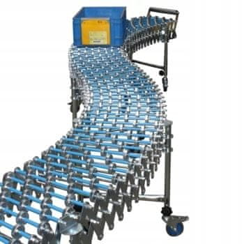 Rosfix FlexRoller Pro 60 | Pokretna traka s pantografom 2,1 m | Širina 60 cm | Modularna, elastična, rastezljiva | Za skladište, proizvodnju, logistiku