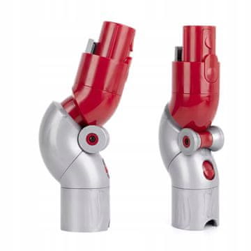 Dyson V7 V8 V10 V11 V15 Adapter za kut usisavača | Podešavanje pod kutom od 90° | Za čišćenje ispod namještaja | Zamjenski adapter za originalnu opremu | Crvena i srebrna