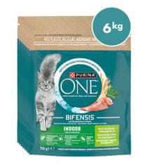 Purina ONE briketi za domaće mačke s okusom puretine, 8x750g